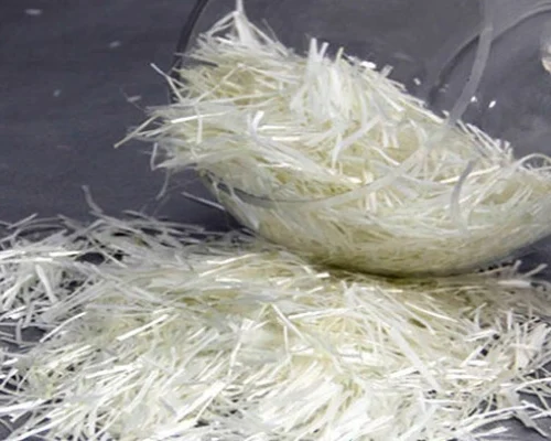 Crushed glass fibers